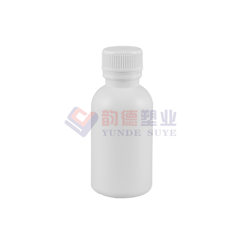 Genomskinlig plastfluorid rund flaska 100ml-01（B）